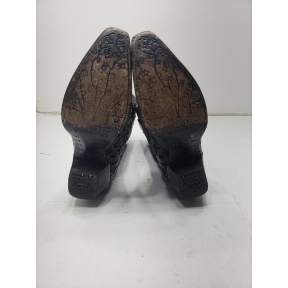 Corral Women’s 8.5M Style # A3752 Black Inlay With Embroidery & Silver Studs - Picture 7 of 8